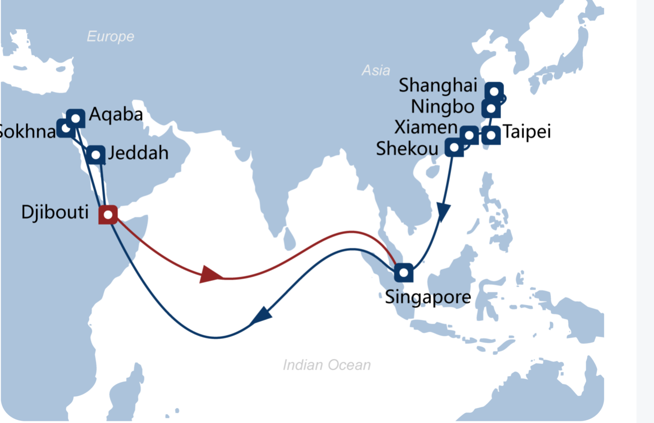 中國到紅海線(xiàn)門(mén)到門(mén)貨代